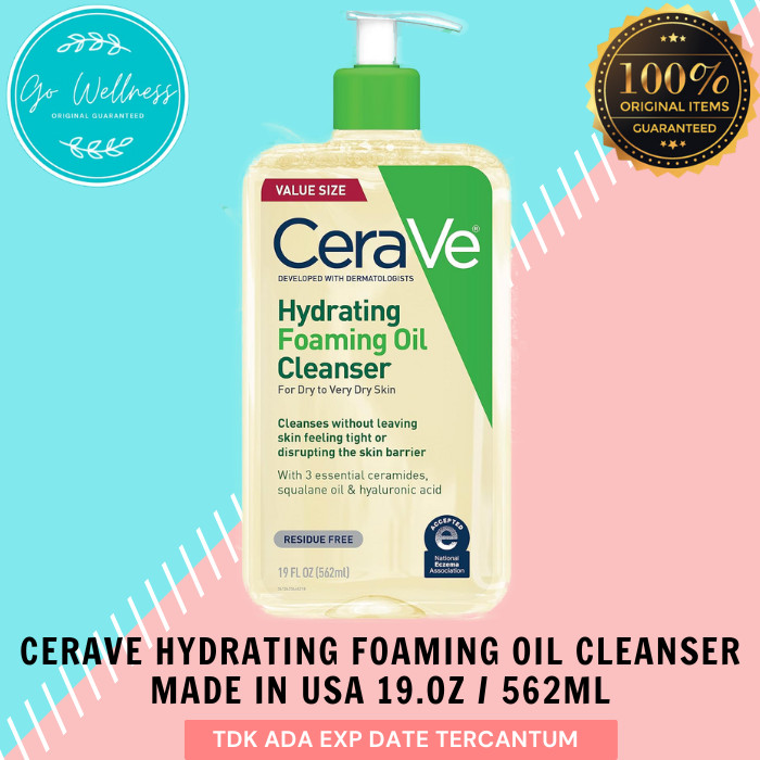 Cerave Hydrating Foaming Oil Cleanser 562ml MADE IN USA