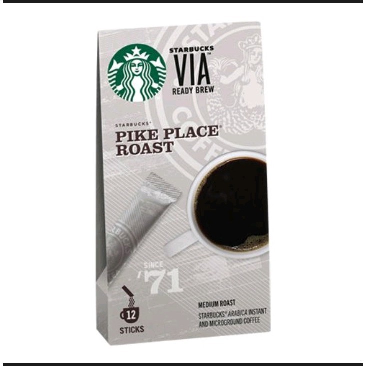 

JAMIN MURAH !!!ORIGINAL STARBUCKS VIA INSTANT COFFEE (BLACK COFFEE) 12 STICKS ITALIAN ROAST COLOMBIA PIKE PLACE BEST SELLER(BISA LANGSUNG ORDER)