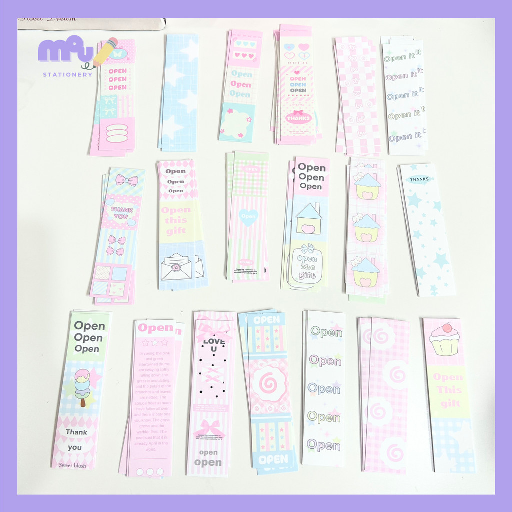 

[MOUMOU] 100pcs Label Seal Open Me Coquette/ Label Thank You