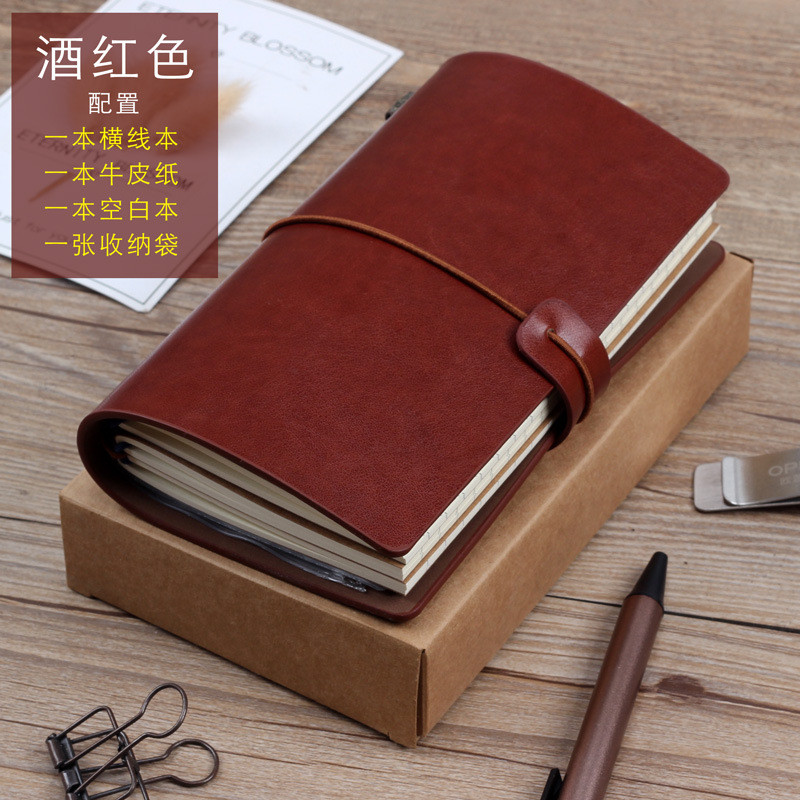 

Creative Notebook Travel Ledger A6 Loose-leaf Simple Diary Retro Portable Ledger