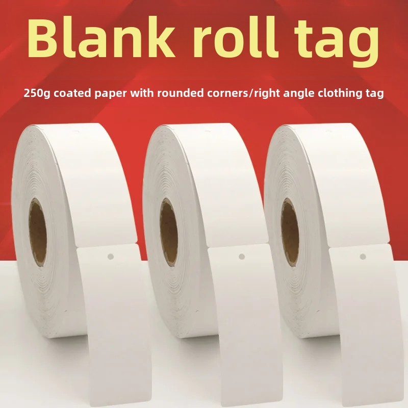 

Blank Rolled Clothing Hang Tags Round Corner Straight Corner 35*40*90*45*50 Copper Plate Paper Quality Certificate Label Printin
