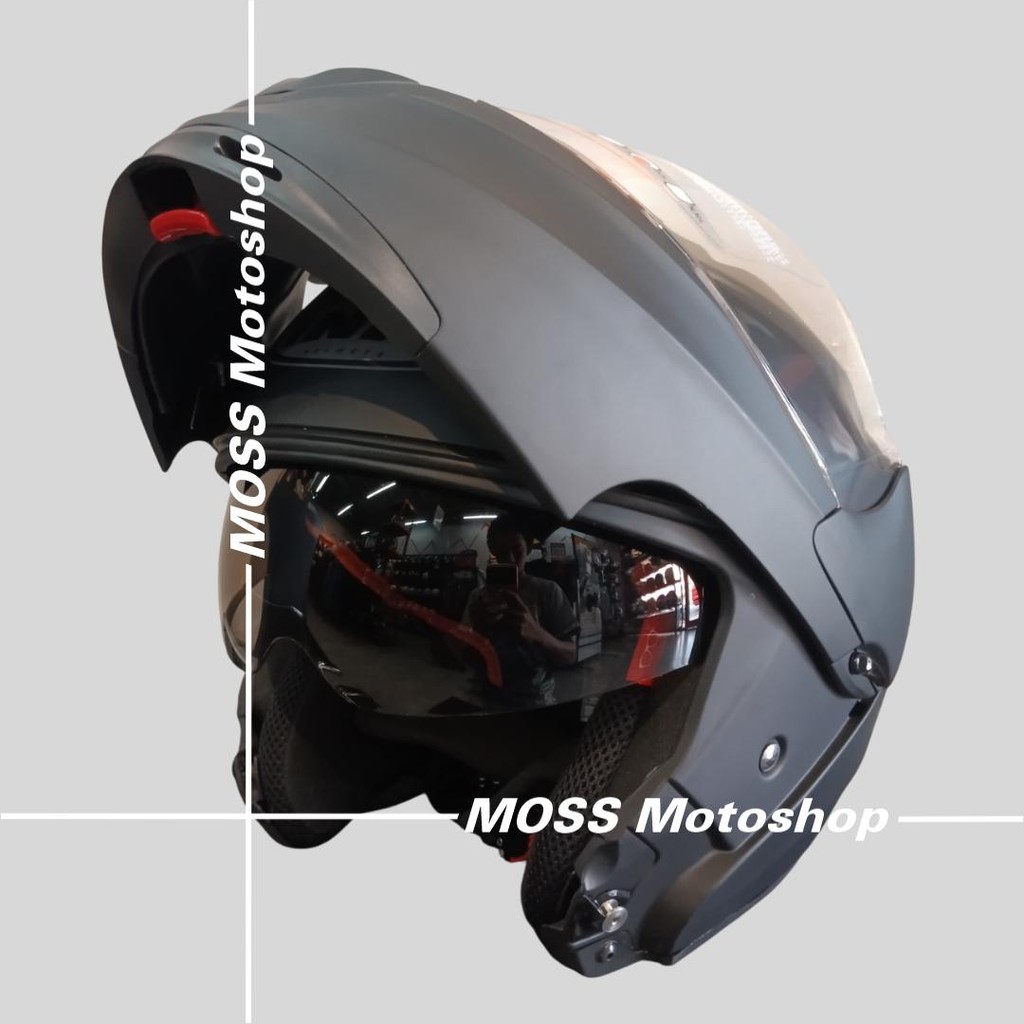 HELM INK TOP GEAR 5.0 SOLID MATT BLACK | HELM FULL FACE MODULAR | ORIGINAL