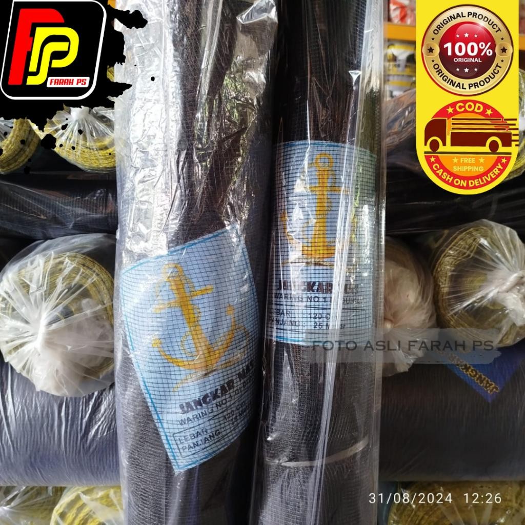 Jaring Waring ukuran 120 cm x 25 meter - Jaring Waring Cap Jangkar Mas - Jaring Waring perkebunan, J