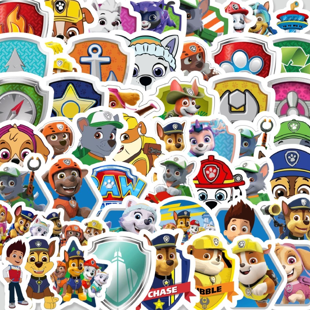 

Stiker Cutting Pack Stiker Kartun Hewan PAW Patrol Isi 100Pcs Series Aesthetic Lucu Keren Untuk Koper Bahan Vynil