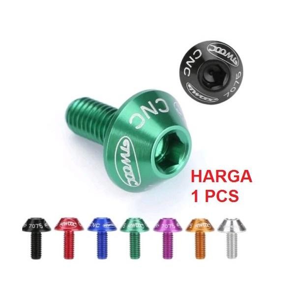 Baut Tempat Botol Twooc m5 x 12mm  Bolt For DUDUKAN Bottle Cage Minum Sepeda MTB Road Bike Sepeda Li