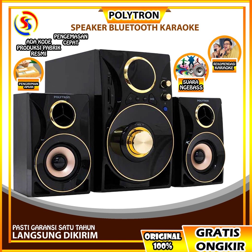 SPEAKER POLYTRON SPEAKER BLUETOOTH SPEAKER BLUETOOTH BASS PMA 9310 BT GARANSI RESMI