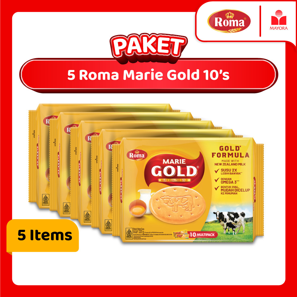 

Paket 5 Roma Marie Gold Double Milk 10's