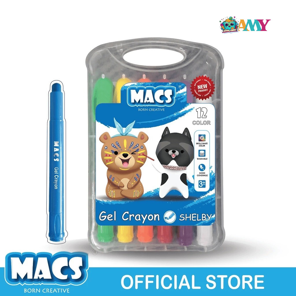 

MACS GEL CRAYON 12 WARNA AMY STASIONARY