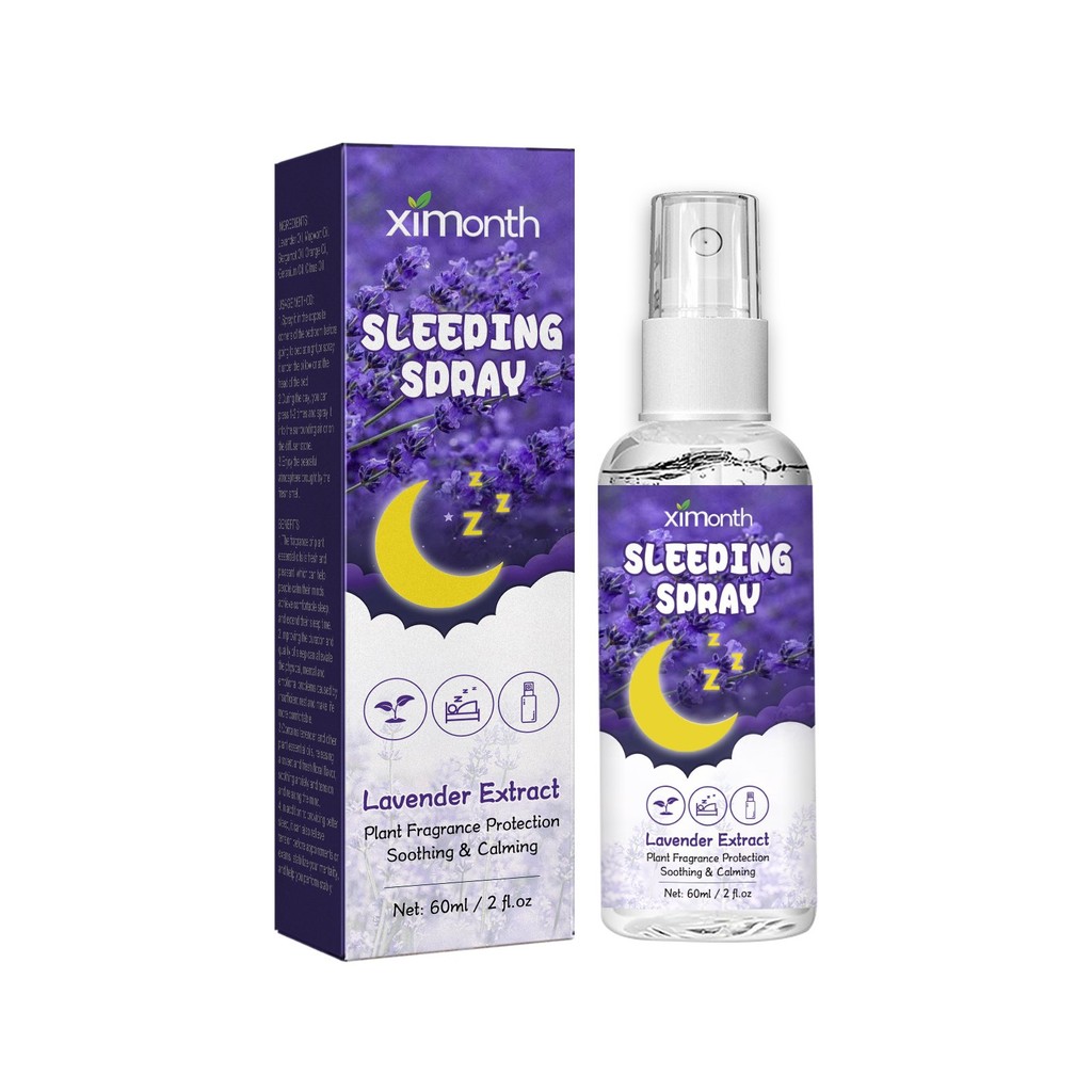 Ximonth Lavender Sleep Spray Relieve Anxiety Relax Body and Mind Help Sleep Peace of Mind Sleep Spra