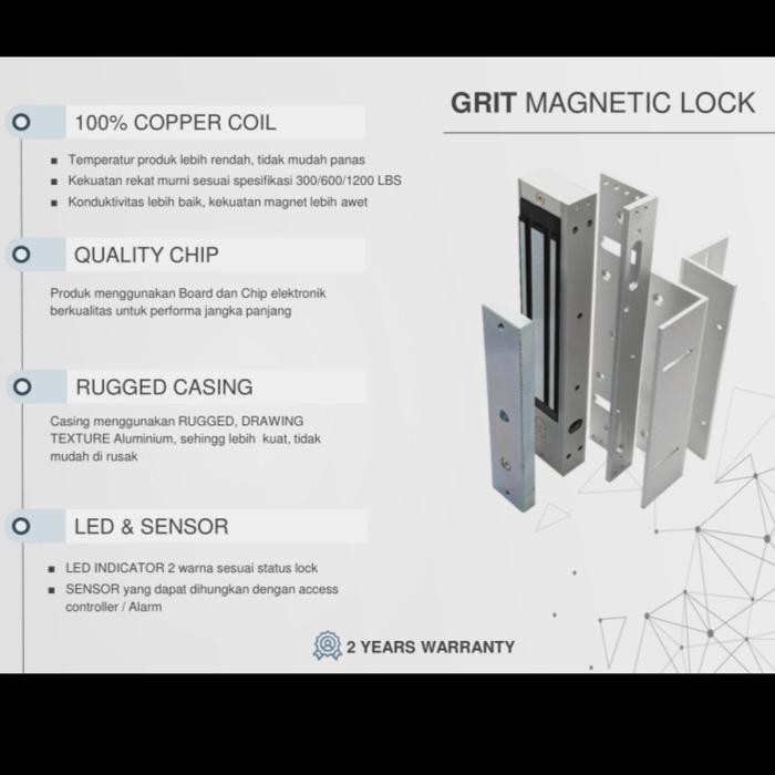 

Magnetic Lock with ZL Bracket 600Lbs 280Kg, EmLock Led, EM Lock Door - Emlock 600 Only Sale