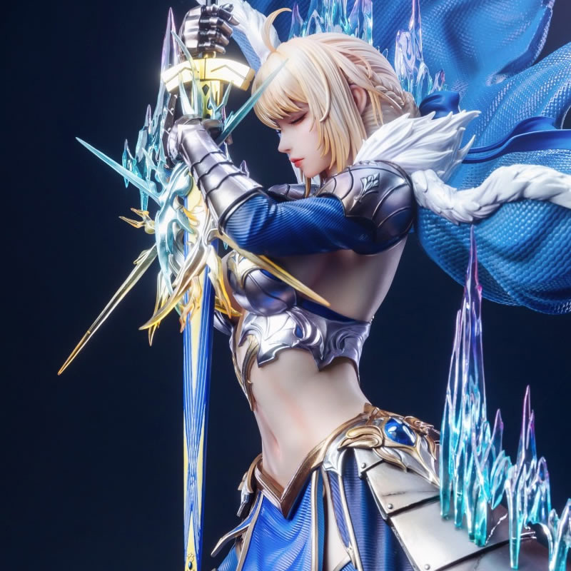 (In Stock) (W_5344) 1/4 Artoria Pendragon Saber Fate Unpainted Unassembled GK Anime Figure Diy White