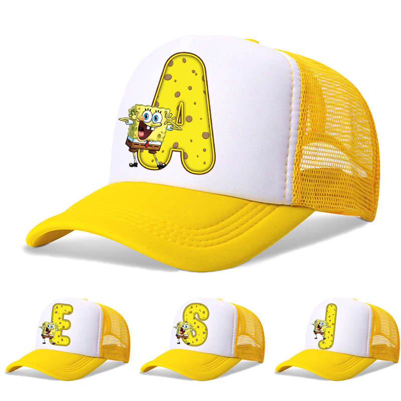 

SpongeBob SquarePants Baseball Cap Cartoon Anime Popular Letter Print Kids Hat Athleisure Adjustable Hats Fashion Birthday Gift