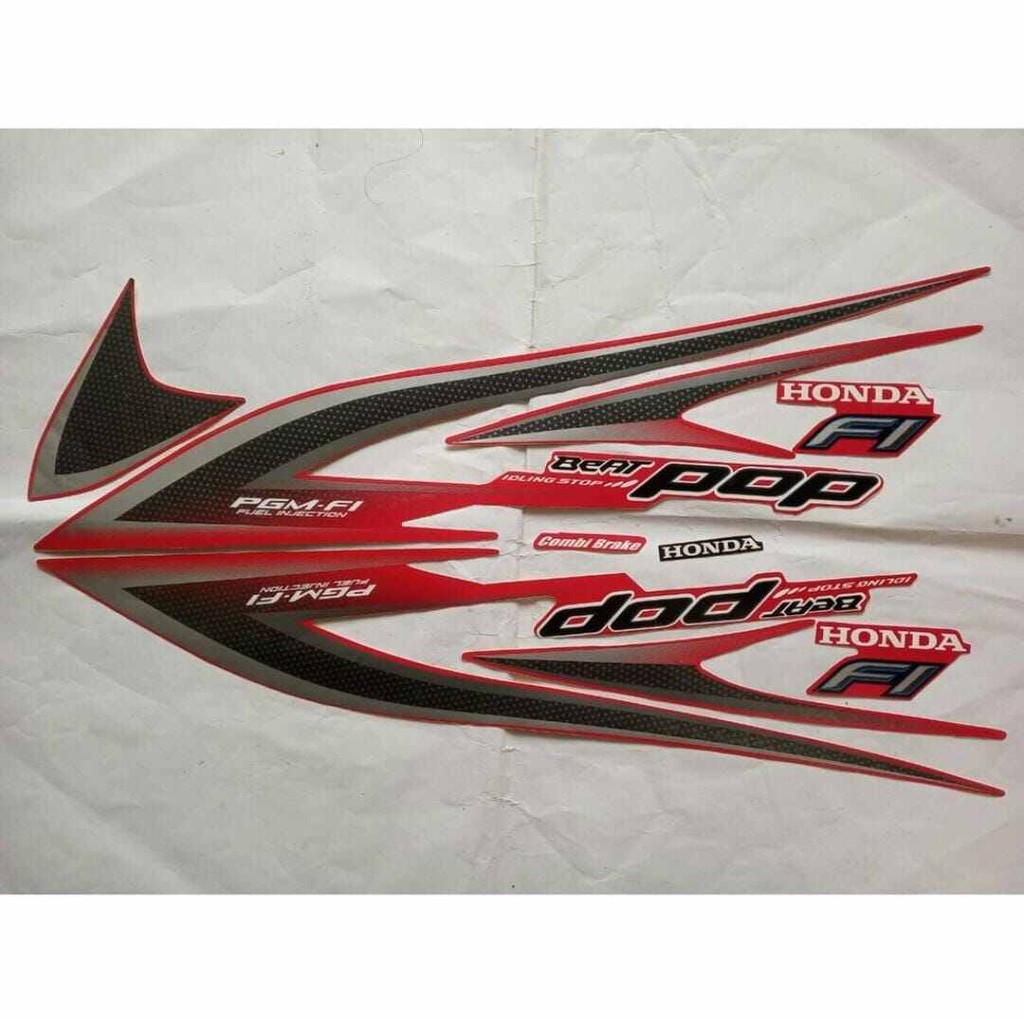 Striping Ori body Honda Beat Pop 2013 2014 stiker bawaan original bodi honda beat pop