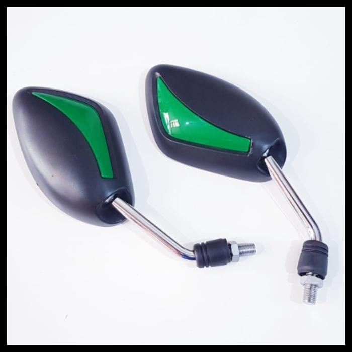 KACA SPION MODEL DAUN VARIASI MOTOR BEAT KARBU/VARIO KARBU/BEAT POP - Hijau