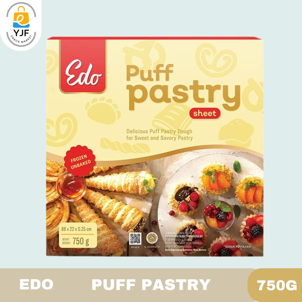 

Edo Puff Pastry Sheet 750g / Kulit Pastry / Lembaran Adonan pastry / Kulit Zuppa