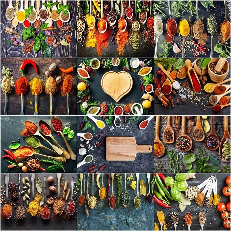

GATYZTORY Paint By Number Food Spices Drawing On Canvas Gift Diy Pictures By Numbers Kits Hand Paintedpainting Art Home Decor
