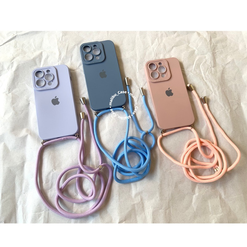 NEW SLING CASE + SQUARE EDGE CAMERA PROTECT IPHONE 13 12 11 PRO MAX X XR XS LANYARD TALI