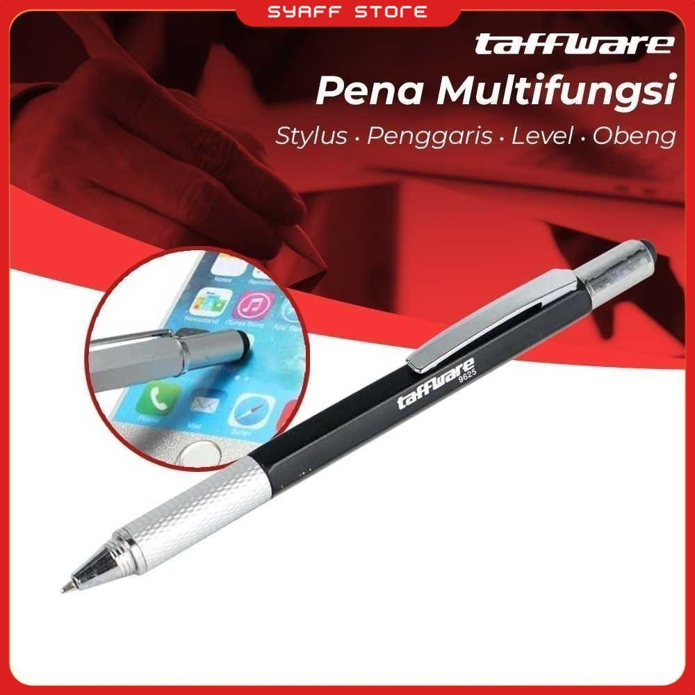 

Taffware Pena Multifungsi Plastik Stylus Penggaris Waterpass Obeng - 9625