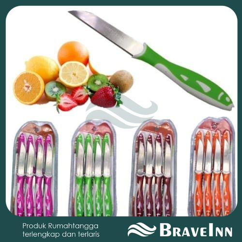 PISAU IKAN SET 12PCS PISAU BUAH PISAU SAYUR ALAT PEMOTONG SATU SET LENGKAP 【 BraveInn 】