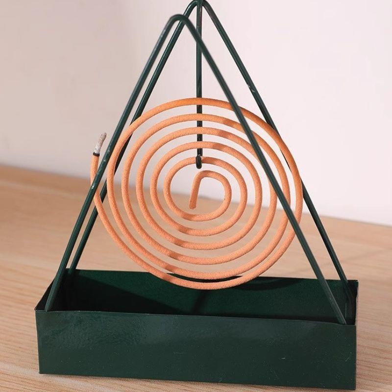 

Creative Mosquito Coil Holder With Tray Nordic Style Spiral Summer Day Iron Mosquito Repellent Incenses Rack Plate Home Decor