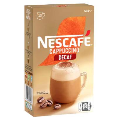 

Nescafe Cappuccino Decaf Coffee Sachets 10 Pack