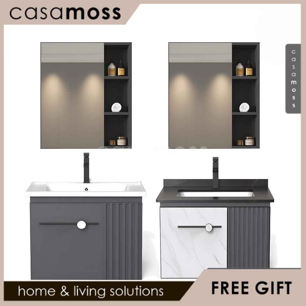 Kabinet Kamar Mandi 60cm/80cm - Aluminium Wastafel Cabinet Kabinet Wastafel Kamar Mandi Kabinet Kama