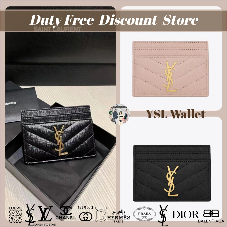 YSL Saint Laurent CASSANDRE Pemegang Dompet Kartu Wanita / Pemegang Kartu untuk Wanita Garansi Dua T