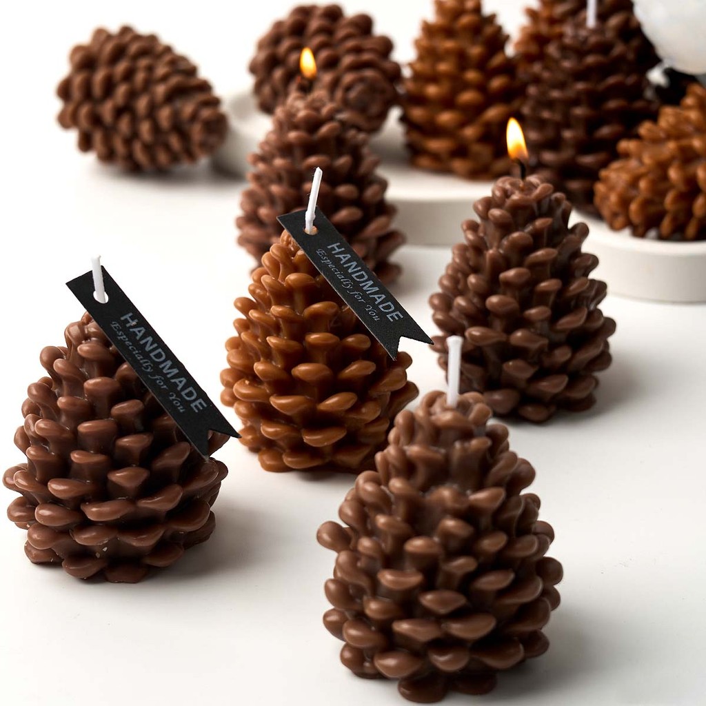 

3D Pine Cone Candle Silicone Mold DIY Ornament Craft Gifts Making Tool Soap Plaster Resin Casting Molds Home Decor