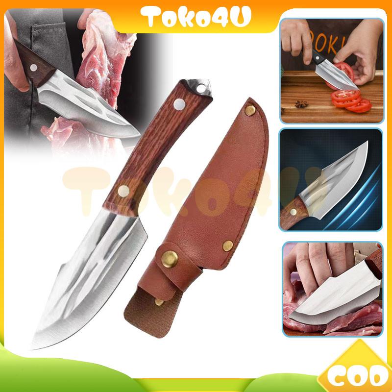 pisau jepang super tajam /pisau tulang pisau survival + sarung pisau dapur daging super tajampisau h