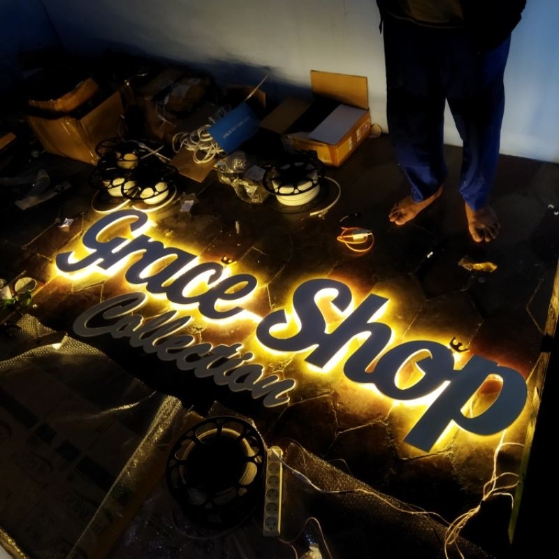 CUSTOM HURUF TIMBUL PVC  OUTDOOR MENYALA HARGA PER- [ HURUF ]  / Dekorasi, Nama Toko, Nama Perusahaa