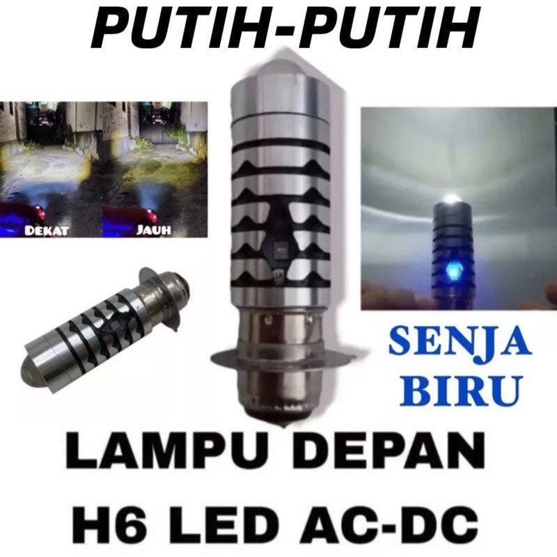 Lampu LED Laser H6 + Senja Nyala Dekat Putih Jauh Kuning