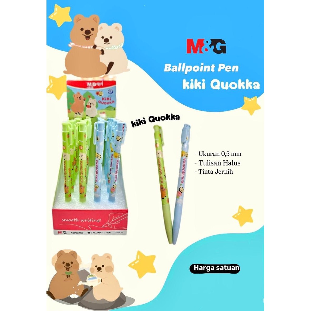 

M&G Ballpoint Pen KIKI QUOKKA 0.7 ABP827R8 - Harga Satuan