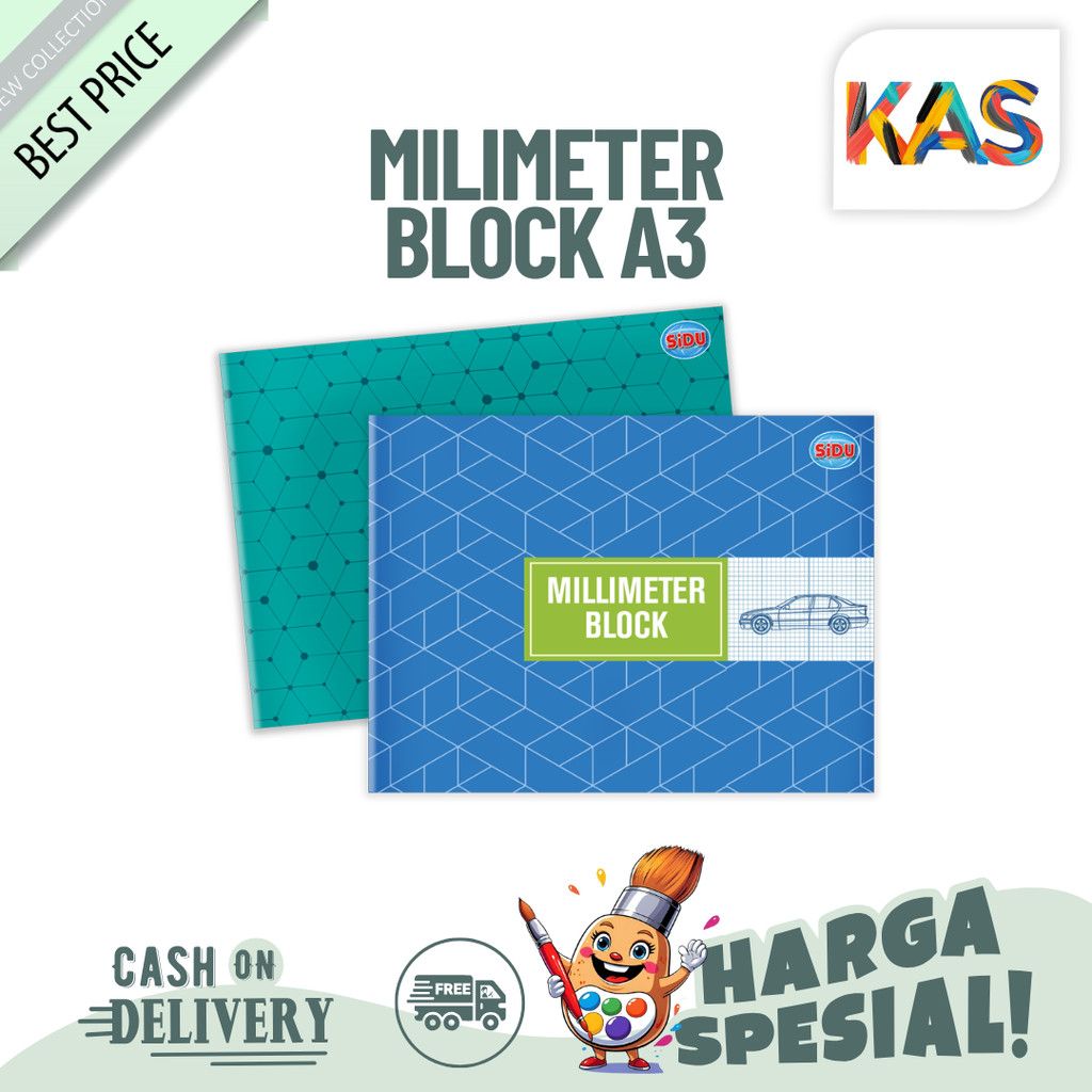 

Milimeter Block Sinar Dunia Ukuran A3 & F4 Folio isi 20 Lembar- Satuan