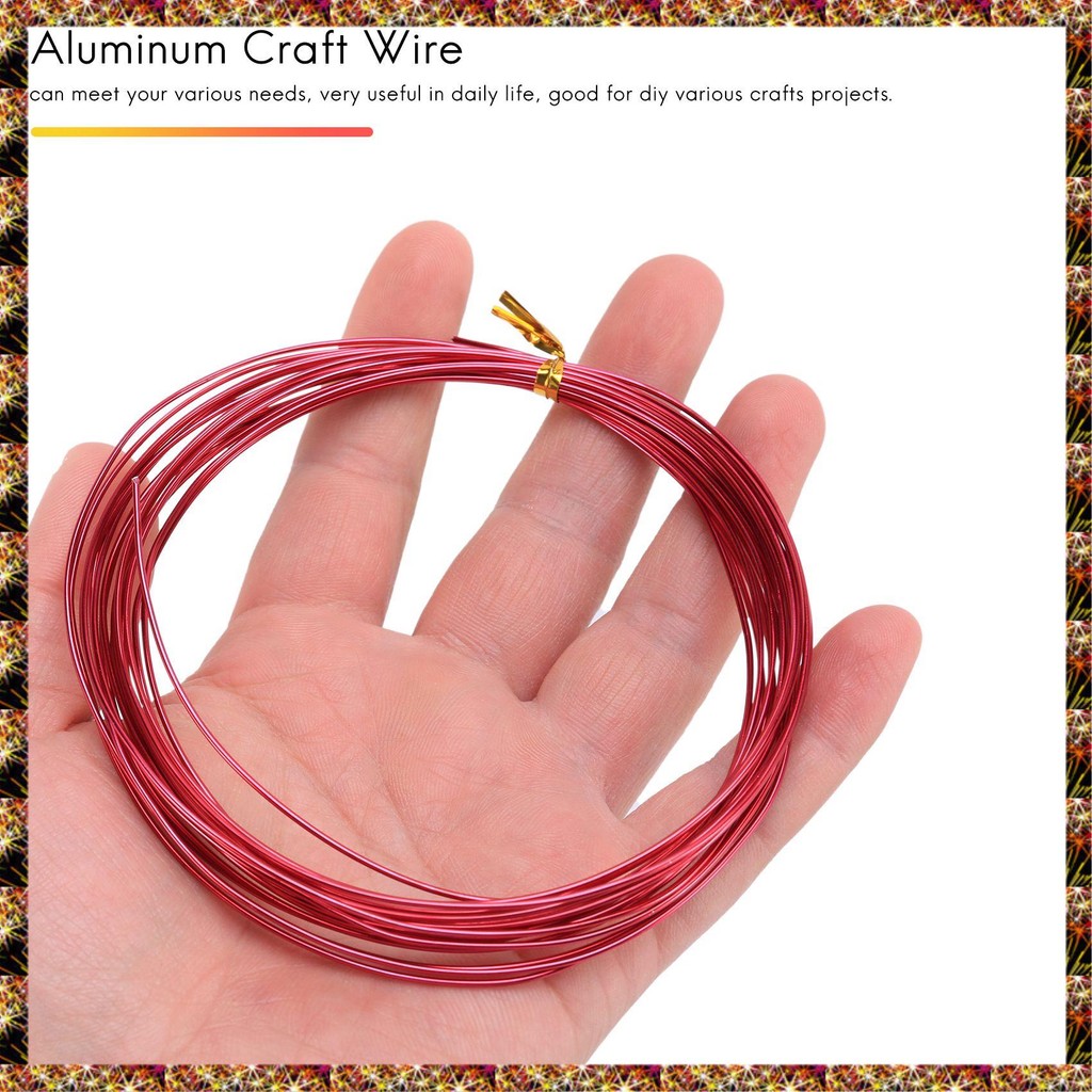 

BTCL 12 Rolls Assorted Colors Aluminium Craft Wire For DIY Craft, 1 Mm In Diameter 5 Meters Long
