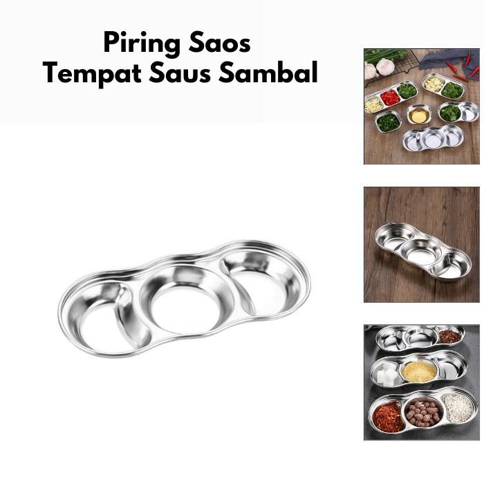 

GMGY Piring Saos Tempat Saus Sambal Side Dish 2 3 4 Sekat Grid POSTVX