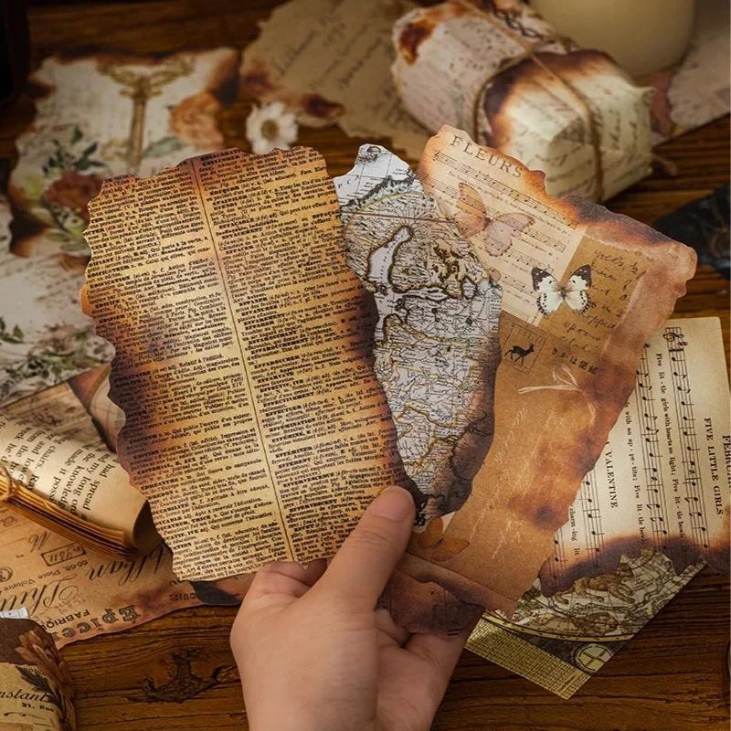 

30 Pcs Vintage Journaling Scrapbooking Material Paper Aesthetic Decorative Craft Paper Antique Retro Style For Diary Journaling
