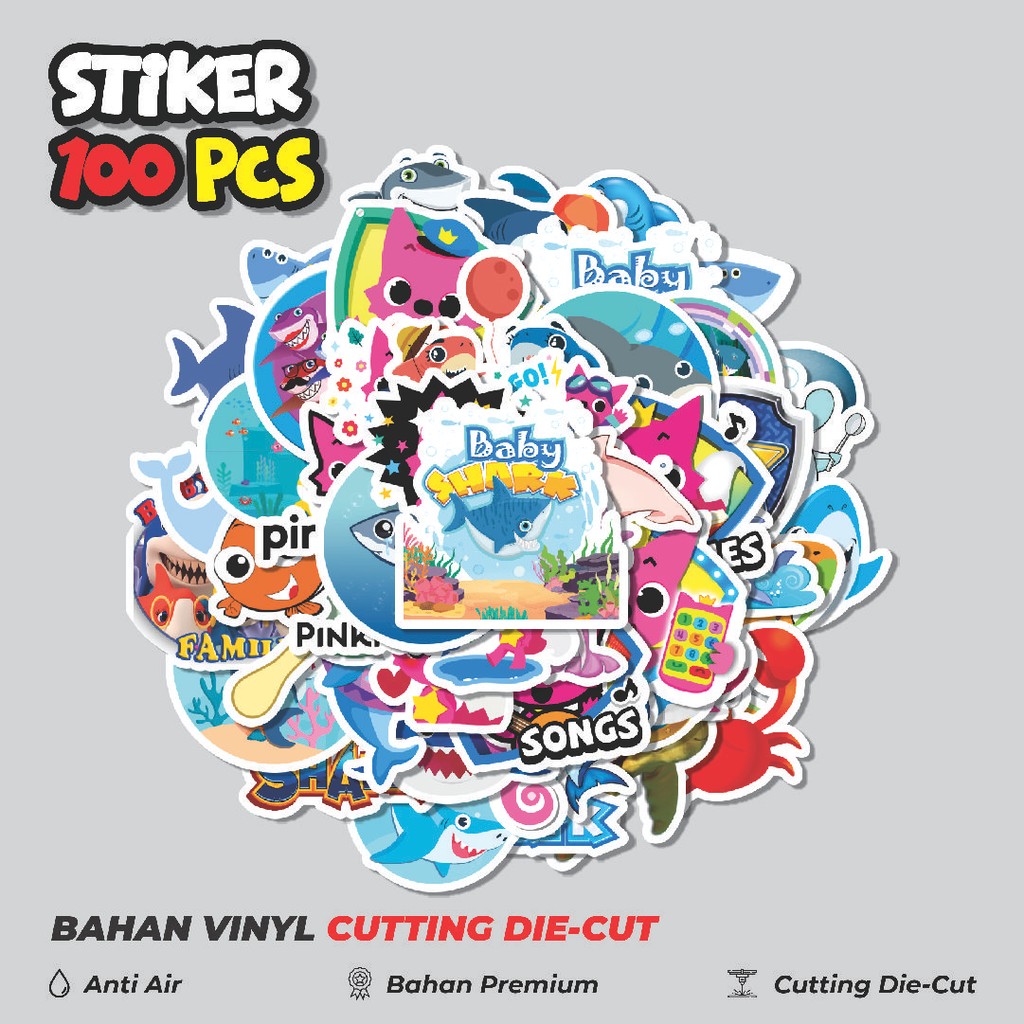 

Terbaru! 50 pcs Stiker Baby Shark - Children's Song [Baby Shark - Lagu Anak-anak] Dekorasi Lucu Kreatif untuk Notebook, Skateboard, HP