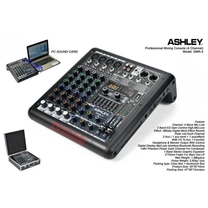 Mixer Audio Ashley SMR 4 Original 4 Channel SMR4 SMR-4