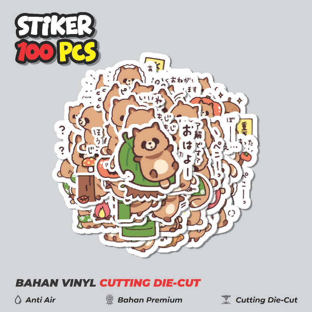 

Terbaru! 50 pcs Stiker Kartun Raccoons Dekorasi Lucu Kreatif untuk Notebook, Skateboard, HP