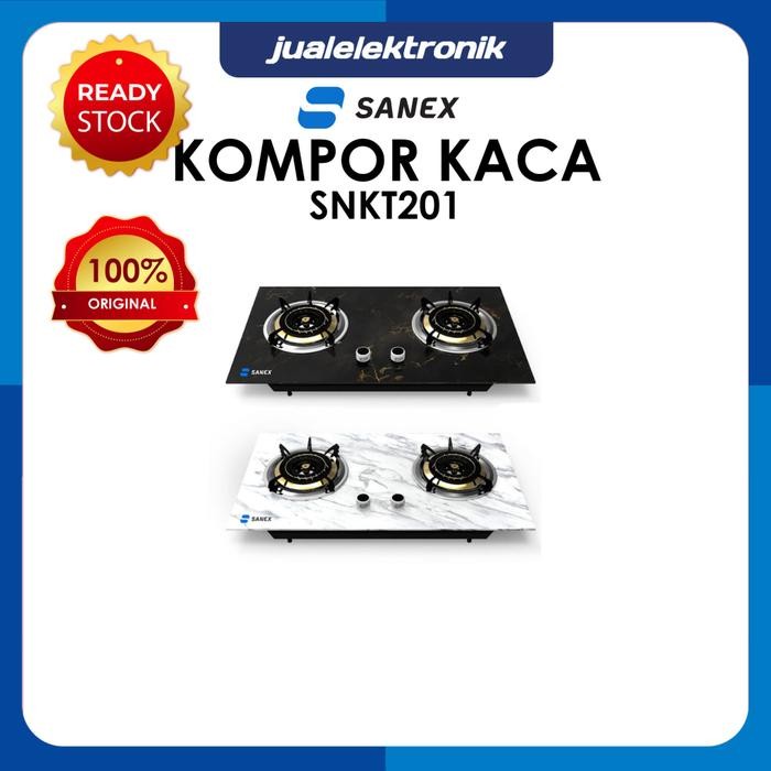 Sanex SN-KT201 / SNKT201 / SN KT201 – 2in1 Kompor Tanam & Meja Kaca 2 Tungku Marble Series