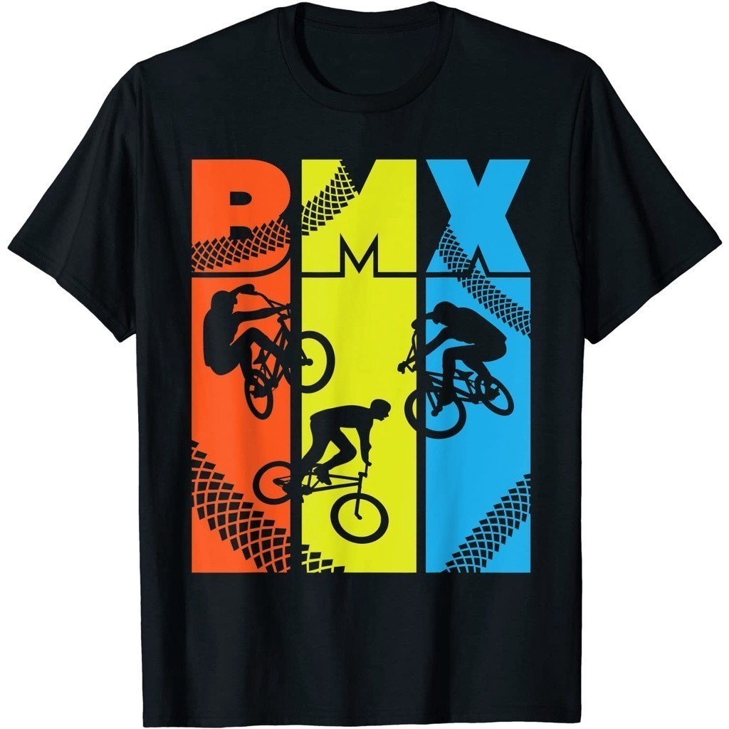 Baju Kaos Dewasa Vintage Retro Bmx - Funny Bmx Rider Bicycle Motocross