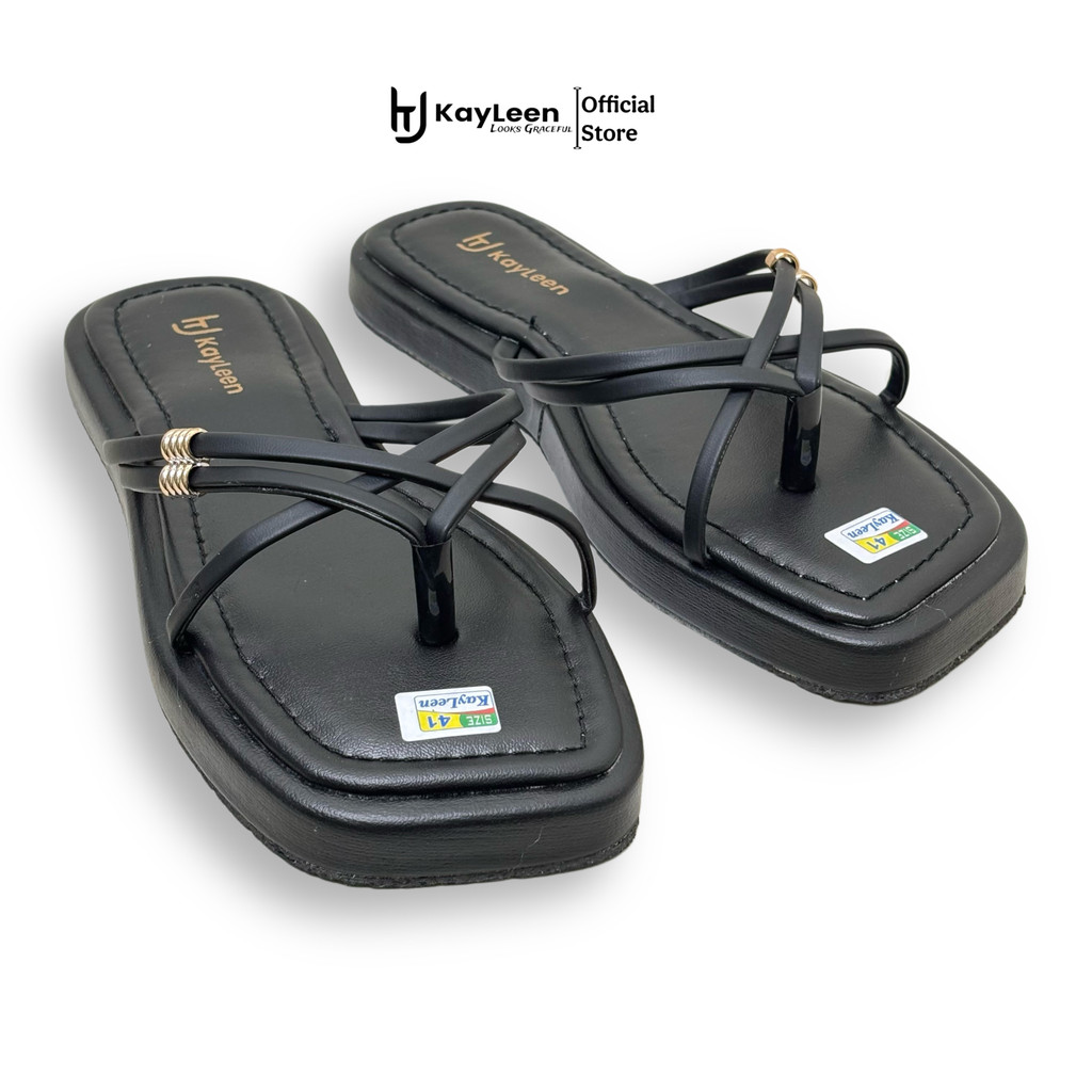 KAYLEEN Big Size 37-44 Sandal Slip On Japit Wanita