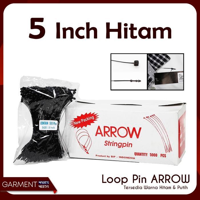 

[Produk Baru Berkualitas Garansi] Loop Pin / String Pin / Hang Tag Plastik Merk ARROW (500pcs - 1 bgks) - Putih Paling Laris