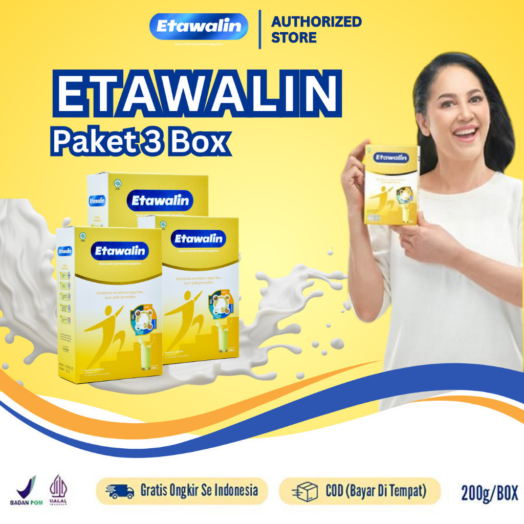

PROMO PAKET 3 BOX Etawalin – Susu Etawa Atasi Masalah Nyeri Sendi Pada Tulang Dan Rematik Asam Urat