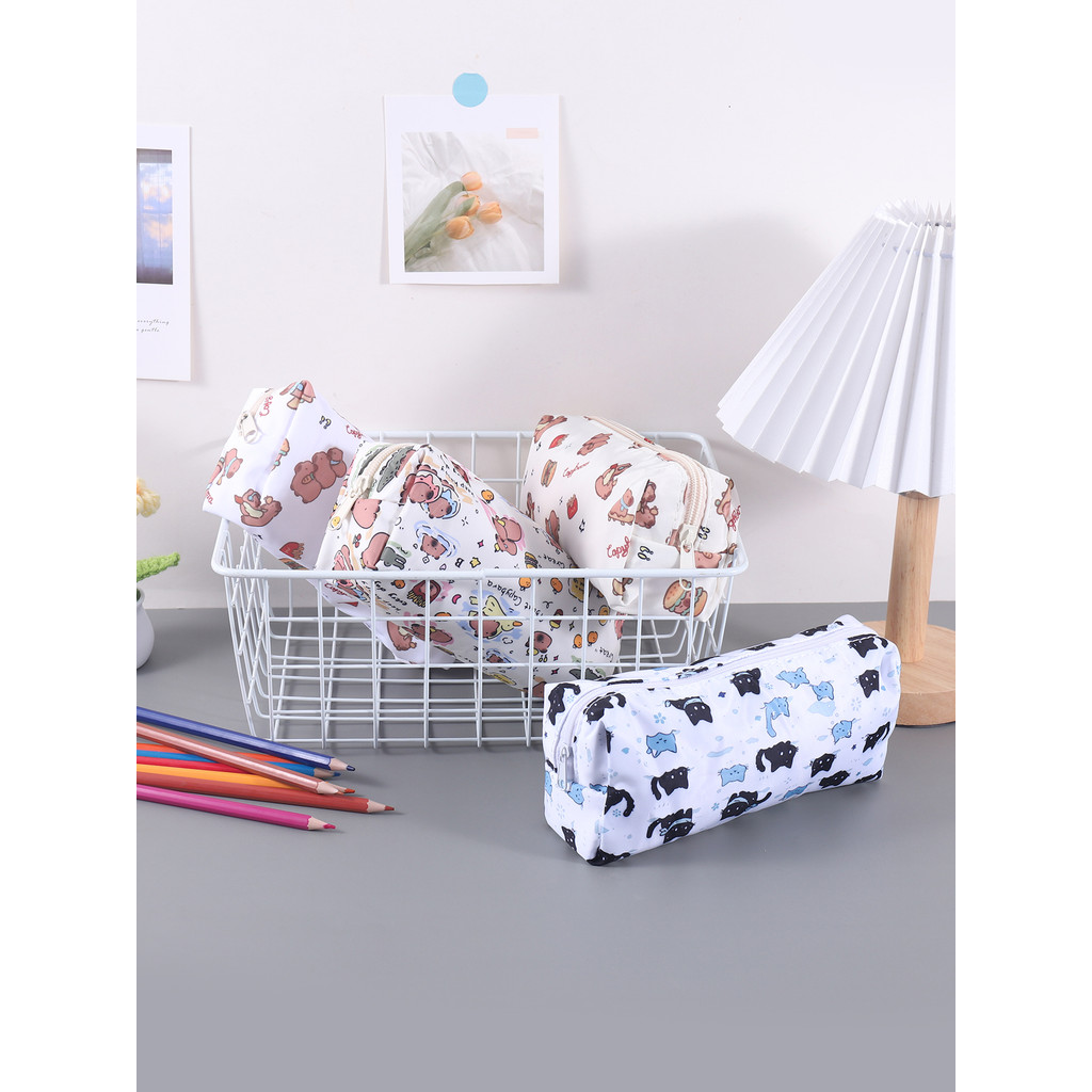 

1 Creative animal pattern pencil case, spacious stationery storage bag, stylish school supplies Office supplies