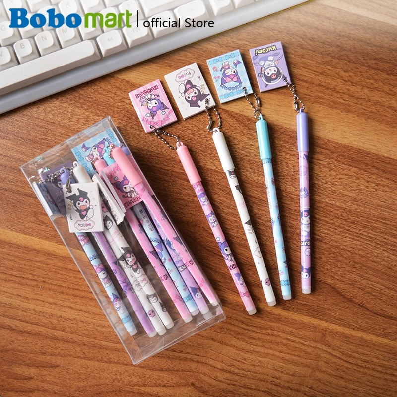 

BOBOMART Pulpen Gel Karakter Kuromi Gantungan Buku Catatan Mini – Alat Tulis Lucu Sekolah QS-375