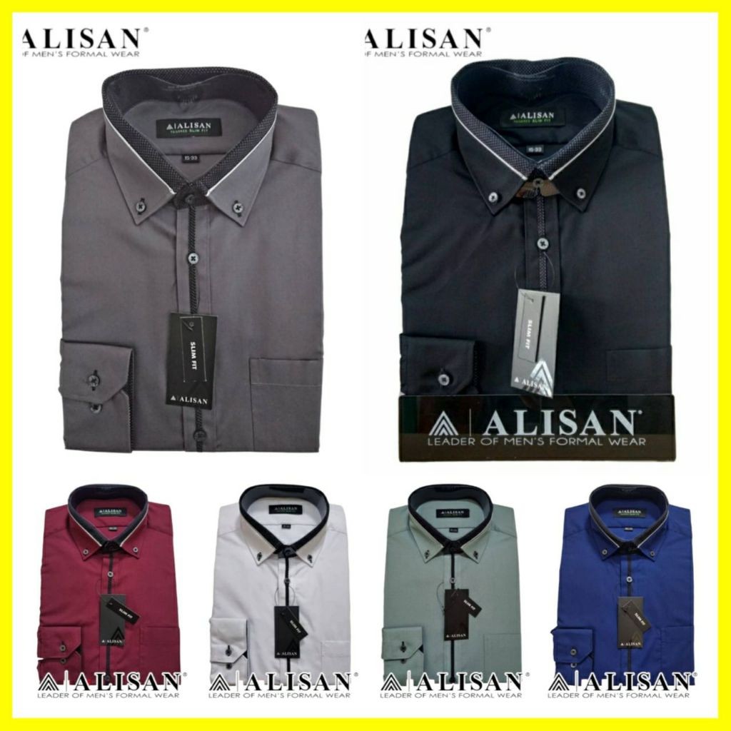 Alisan Putih / Kemeja Alisan Motif / Kemeja Alisan Slim Fit / Kemeja Alisan Lengan Panjang / Alisan 