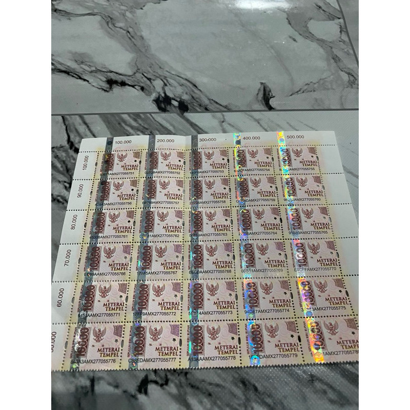 

Materai 10.000 Tempel Asli