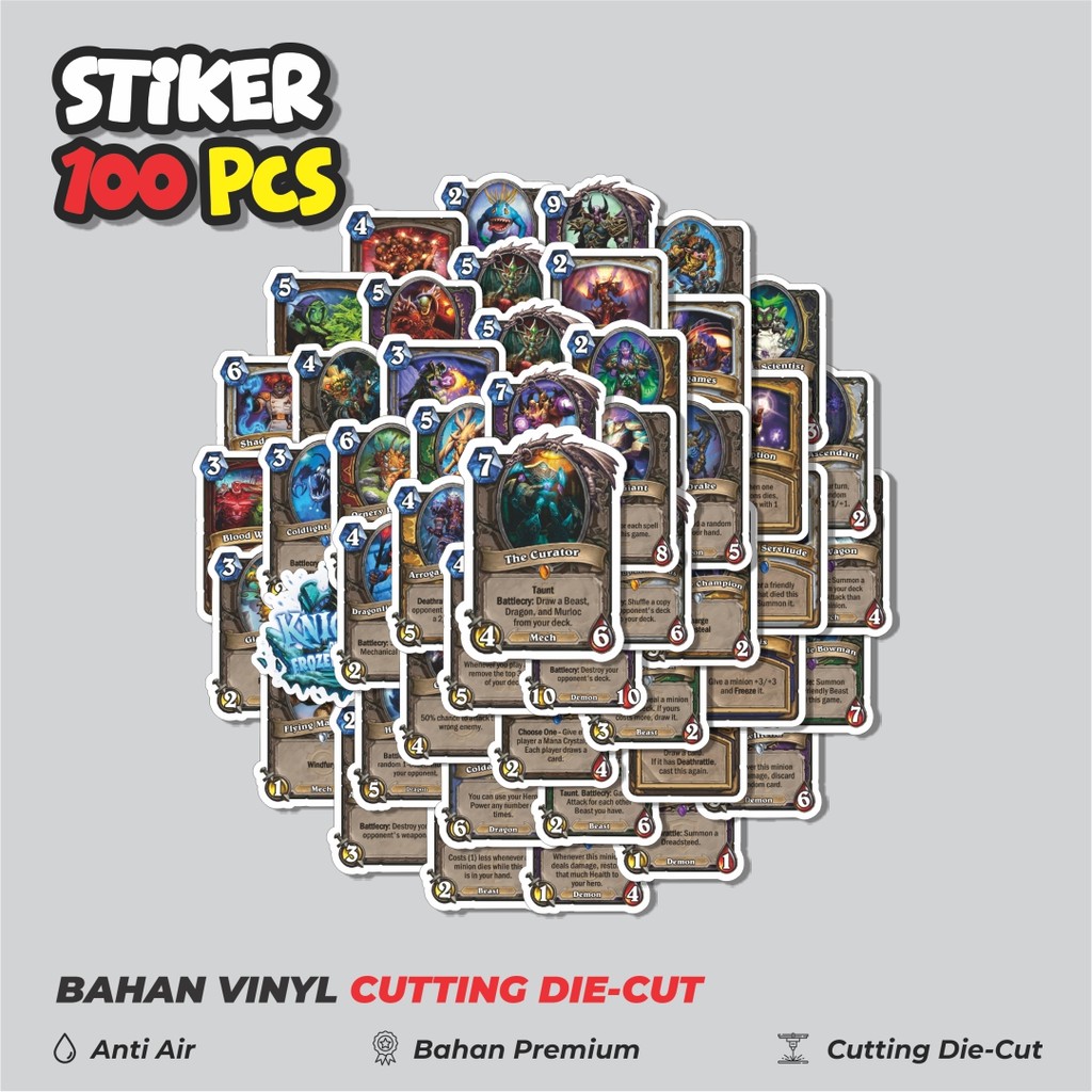 

Terbaru! 50 pcs Stiker Video Game Series Knights Of The Frozen Throne Dekorasi Lucu Kreatif untuk Notebook, Skateboard, HP