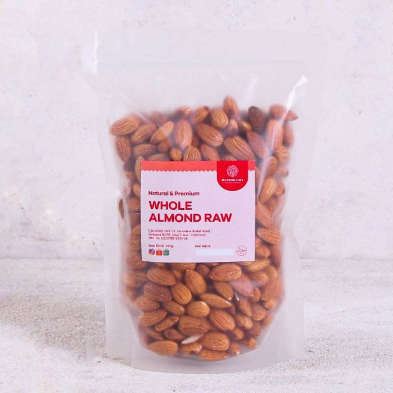 

Almond Utuh Mentah 500 gr whole nuts kacang Natural Premium Alami Healthy Nuts Superfood